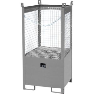 Fass-Stapelpalette Bauer FSP-1 D, Drahtgitter-Wände, Kapazität 1 x 200 l Fass, grau Fass-Stapelpalette Bauer FSP-1 D, Drahtgitter-Wände, Kapazität 1 x 200 l Fass, grau