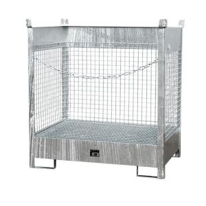 Fass-Stapelpalette Bauer FSP-2 D, Wände aus Drahtgitter, für 2 x 200 l Fass, verzinkt Fass-Stapelpalette Bauer FSP-2 D, Wände aus Drahtgitter, für 2 x 200 l Fass, verzinkt
