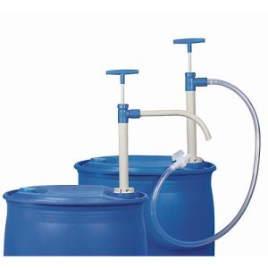 Fasspumpe, 0,3 l/Hub, Polypropylen, Eintauchtiefe 1250 mm, 1,2 m PVC-Schlauch und Absperrhahn, für Chemikalien Fasspumpe, 0,3 l/Hub, Polypropylen, Eintauchtiefe 1250 mm, 1,2 m PVC-Schlauch und Absperrhahn, für Chemikalien
