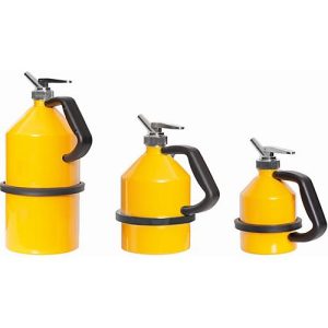 Feindosier-Kanne, Stahl, gelb, 1 l, Ø 132 x H 215 mm, automatische Entlüftung Feindosier-Kanne, Stahl, gelb, 1 l, Ø 132 x H 215 mm, automatische Entlüftung