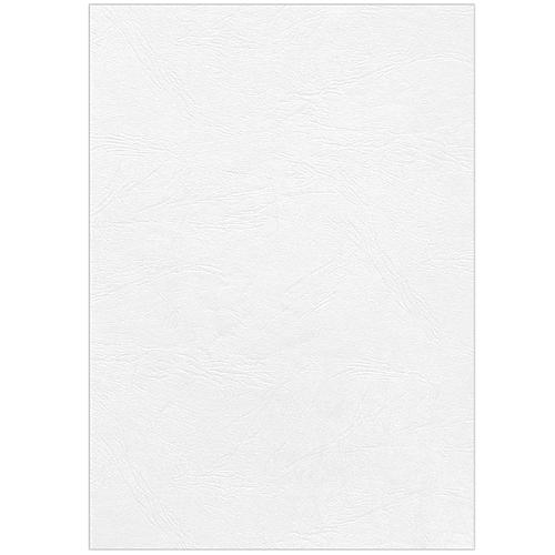 Fellowes Deckblatt, Format A4, für Bindemaschinen, aus Papier in Lederoptik, weiss, 100 Stück