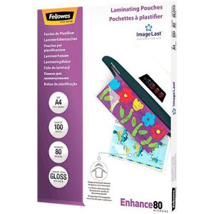 FELLOWES Laminierfolien, DIN A4, 80 mic., 100 Stück FELLOWES Laminierfolien, DIN A4, 80 mic., 100 Stück