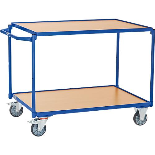 fetra® leichter Tischwagen, 2 Böden ,1000 x 700 mm