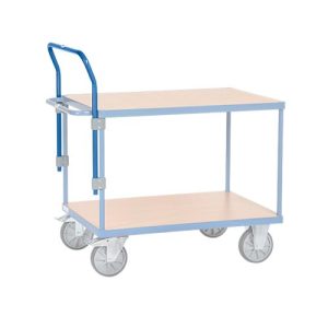 fetra Schiebebügel für schwere Tischwagen, Stahl, blau, B 805 mm, anschraubbar, höhenverstellbar fetra Schiebebügel für schwere Tischwagen, Stahl, blau, B 805 mm, anschraubbar, höhenverstellbar