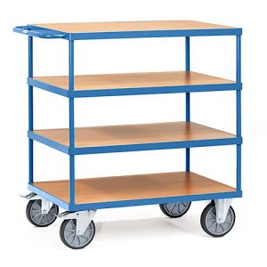 fetra schwerer Tischwagen, Stahl, blau, 4 Etagen, L 1197 x B 709 x H 1218 mm, bis 600 kg fetra schwerer Tischwagen, Stahl, blau, 4 Etagen, L 1197 x B 709 x H 1218 mm, bis 600 kg