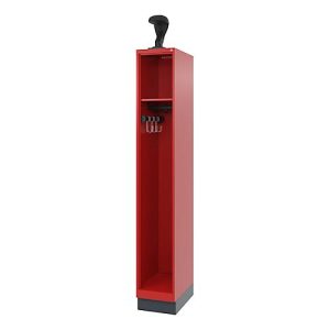 Feuerwehrspind C+P Evolo EXPERT, 1 Abteil, mit Sockel, B 300 x T 500 x H 1950 mm, RAL 3000 Feuerrot/RAL 7016 Anthrazitgrau Feuerwehrspind C+P Evolo EXPERT, 1 Abteil, mit Sockel, B 300 x T 500 x H 1950 mm, RAL 3000 Feuerrot/RAL 7016 Anthrazitgrau