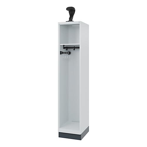 Feuerwehrspind C+P Evolo EXPERT, 1 Abteil, mit Sockel, B 400 x T 500 x H 1950 mm, RAL 7035 Lichtgrau/RAL 7016 Anthrazitgrau