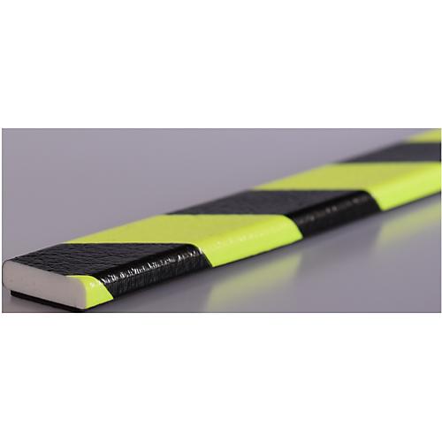 Flächenschutz Typ F, 1-m-Stück, gelb/schwarz, tagesfluoreszierend, magnetisch
