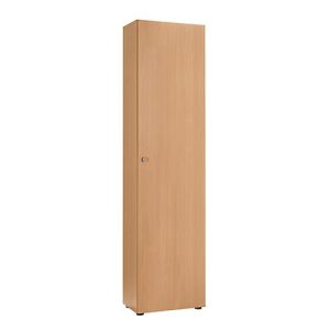Flügeltürenschränke 1-türig, ohne Akustikfront, B 600 x H 2300 mm, Buche-Dekor Flügeltürenschränke 1-türig, ohne Akustikfront, B 600 x H 2300 mm, Buche-Dekor