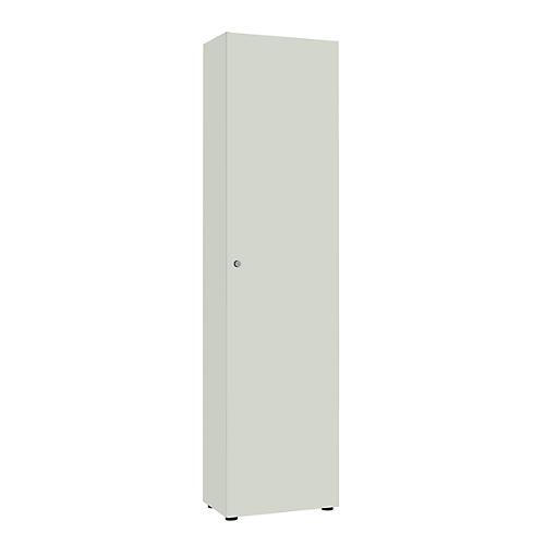 Flügeltürenschränke 1-türig, ohne Akustikfront, B 600 x H 2300 mm, lichtgrau