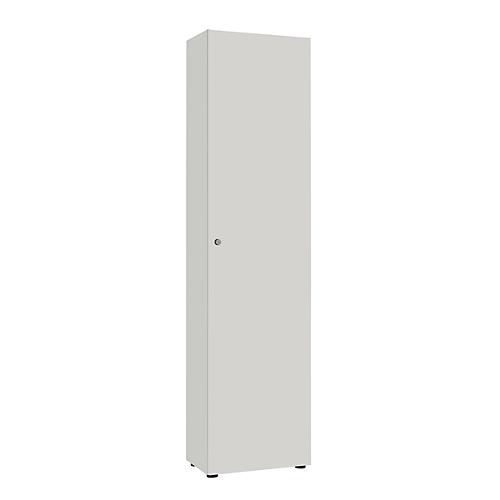 Flügeltürenschränke 1-türig, ohne Akustikfront, B 600 x H 2300 mm, silber