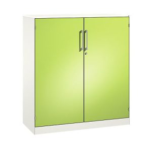 Flügeltürenschrank ASISTO C 3000, 3 Ordnerhöhen, B 1200 mm, weiß/virdingrün Flügeltürenschrank ASISTO C 3000, 3 Ordnerhöhen, B 1200 mm, weiß/virdingrün