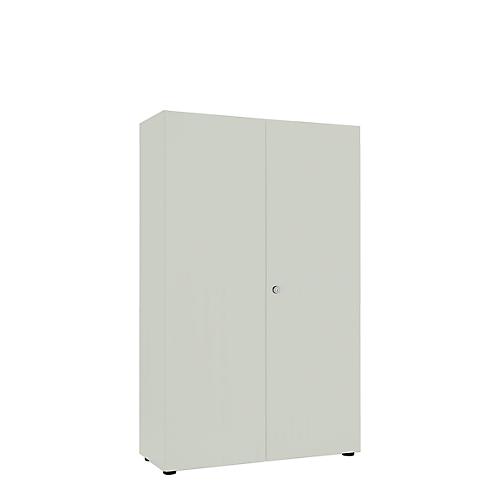 Flügeltürenschrank, B 1000 mm, 5OH, lichtgrau