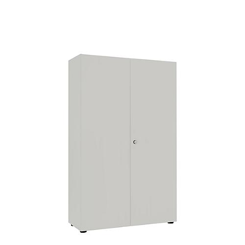 Flügeltürenschrank, B 1000 mm, 5OH, silber