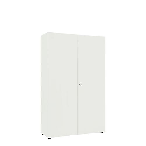 Flügeltürenschrank, B 1000 mm, 5OH, weiß