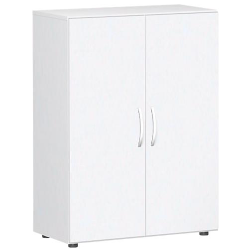 Flügeltürenschrank PALENQUE, 3 Ordnerhöhen, B 800 x T 420 x H 1104 mm, weiß