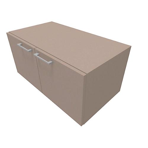 Flügeltürenschrank SOLUS PLAY, 1 OH, mit Griff, B 800 x T 440 x H 374 mm, Stone grey