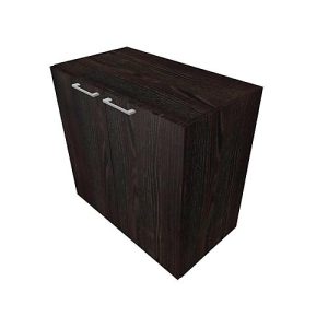 Flügeltürenschrank SOLUS PLAY, 2 OH, Griff oben, B 800 x T 440 x H 748 mm, Mooreiche Flügeltürenschrank SOLUS PLAY, 2 OH, Griff oben, B 800 x T 440 x H 748 mm, Mooreiche