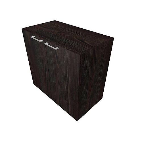 Flügeltürenschrank SOLUS PLAY, 2 OH, Griff oben, B 800 x T 440 x H 748 mm, Mooreiche