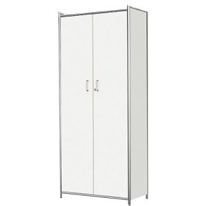 Flügeltürenschrank Toledo, mit Sichtrückwand, abschließbar, 5 OH, B 800 x T 380 x H 1850 mm, weiß Flügeltürenschrank Toledo, mit Sichtrückwand, abschließbar, 5 OH, B 800 x T 380 x H 1850 mm, weiß