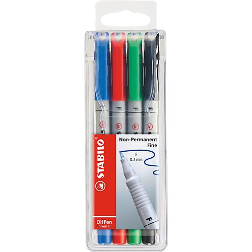 Folienschreiber OHPen universal, non-permanent - im 4er-Etui, 0,7 mm