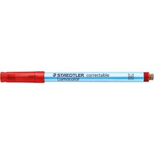 Folienstifte Staedtler Lumocolor® correctable 305, Linienbreite M, trocken abwischbar, 10 St., rot Folienstifte Staedtler Lumocolor® correctable 305, Linienbreite M, trocken abwischbar, 10 St., rot