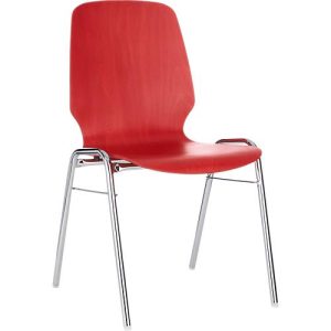 Formschalenstuhl 710, Sitzschalenform gerundet, rot Formschalenstuhl 710, Sitzschalenform gerundet, rot