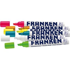 Franken Kreidemarker Set ZKM97, 6 farblich sortiert, Keilspitze, Strichstärke 2 – 5 mm Franken Kreidemarker Set ZKM97, 6 farblich sortiert, Keilspitze, Strichstärke 2 – 5 mm