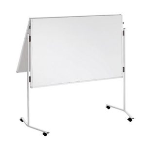 Franken Moderationstafel ECO, 1200 x 750/1500 mm, klappbar, beidseitig, mit Rollen, weiß/Karton Franken Moderationstafel ECO, 1200 x 750/1500 mm, klappbar, beidseitig, mit Rollen, weiß/Karton