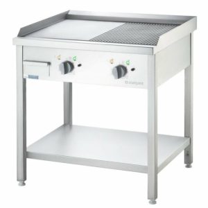 STALGAST Elektro-Griddleplatte – ½ glatt / ½ gerillt, 800x700x850 mm, 400 V, 4,05 kW STALGAST Elektro-Griddleplatte – ½ glatt / ½ gerillt, 800x700x850 mm, 400 V, 4,05 kW
