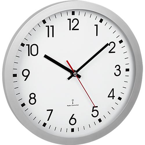 Funk-Wanduhr, aus Kunststoff, Batteriebetrieb
