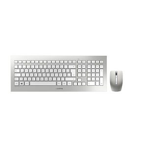 Funktastatur mit Maus Cherry DW 8000, QWERTZ, 1000/2000 dpi, Reichweite 10 m, inkl. Empfänger & Batterien, weiß-silber Funktastatur mit Maus Cherry DW 8000, QWERTZ, 1000/2000 dpi, Reichweite 10 m, inkl. Empfänger & Batterien, weiß-silber