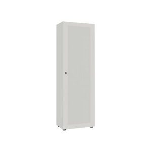 Garderobenschrank, 1-türig, B 60 cm, 5OH, weißaluminium Garderobenschrank, 1-türig, B 60 cm, 5OH, weißaluminium