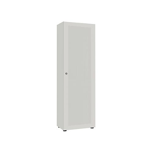 Garderobenschrank, 1-türig, B 60 cm, 5OH, weißaluminium