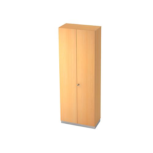 Garderobenschrank, 2 Ablagen, B 800 x T 420 mm, Buche-Dekor