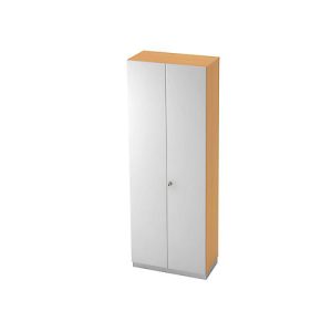 Garderobenschrank, 2 Ablagen, B 800 x T 420 mm, Buche-Dekor/silber Garderobenschrank, 2 Ablagen, B 800 x T 420 mm, Buche-Dekor/silber