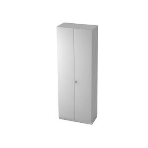Garderobenschrank, 2 Ablagen, B 800 x T 420 mm, lichtgrau Garderobenschrank, 2 Ablagen, B 800 x T 420 mm, lichtgrau