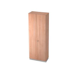 Garderobenschrank, 2 Ablagen, B 800 x T 420 mm, Nussbaum-Dekor Garderobenschrank, 2 Ablagen, B 800 x T 420 mm, Nussbaum-Dekor