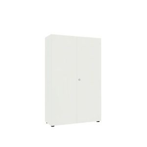 Garderobenschrank, 2-türig, B 100 cm, 5OH, weiß Garderobenschrank, 2-türig, B 100 cm, 5OH, weiß