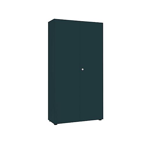 Garderobenschrank, 2-türig, B 100 cm, 6OH, graphit
