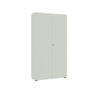 Garderobenschrank, 2-türig, B 100 cm, 6OH, lichtgrau Garderobenschrank, 2-türig, B 100 cm, 6OH, lichtgrau