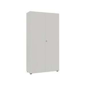 Garderobenschrank, 2-türig, B 100 cm, 6OH, silber