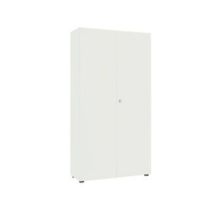 Garderobenschrank, 2-türig, B 100 cm, 6OH, weiß