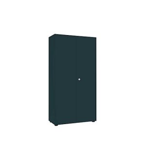 Garderobenschrank, 5 OH, 4 Fachböden,Mitteltrennwand & Kleiderstange, abschließbar, ohne Akustikfront, B 800 x T 450 x H 1930 mm, Spanplatte, graphit Garderobenschrank, 5 OH, 4 Fachböden,Mitteltrennwand & Kleiderstange, abschließbar, ohne Akustikfront, B 800 x T 450 x H 1930 mm, Spanplatte, graphit