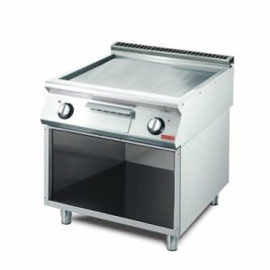 Gastro M elektro Grillplatte glatt geschliffen, 800x700x850mm, 10,8kW