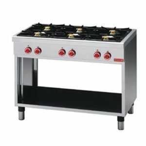 Gastro M Gasherd 6 Brenner mit Unterbau, 1100x650x850mm, 25,8kW Gastro M Gasherd 6 Brenner mit Unterbau, 1100x650x850mm, 25,8kW