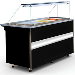 IGLOO GASTROLINE 1.0 Bain-Marie Heiße Theke, 1000mm für 2x GN 1/1 + 1x GN 2/4