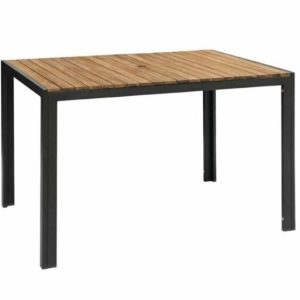 Gastronomie Tisch Holli rechteckig Stahl- und Akazienholz, 120x80cm Gastronomie Tisch Holli rechteckig Stahl- und Akazienholz, 120x80cm