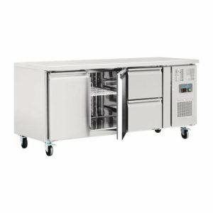 POLAR Kühltisch 2-türig mit 2 Schubladen 417L POLAR Kühltisch 2-türig mit 2 Schubladen 417L