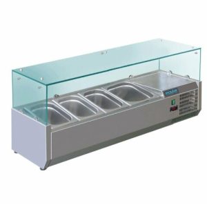 Mehrzweck-Kühlvitrine Basic 130, Breite 1300mm Mehrzweck-Kühlvitrine Basic 130, Breite 1300mm